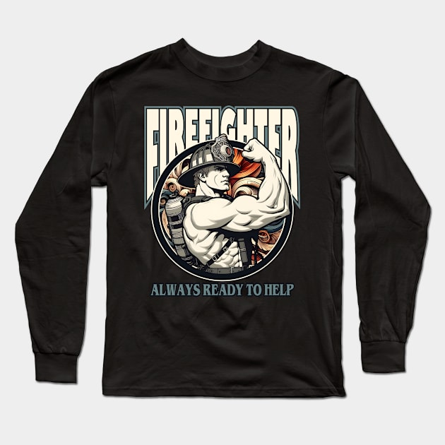 firefighter Long Sleeve T-Shirt by sisidsi